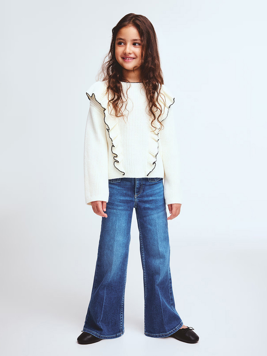 HMKD024  Wide-Leg Jeans  Cotton 78%, Polyester 21%, Spandex 1%  2-8
