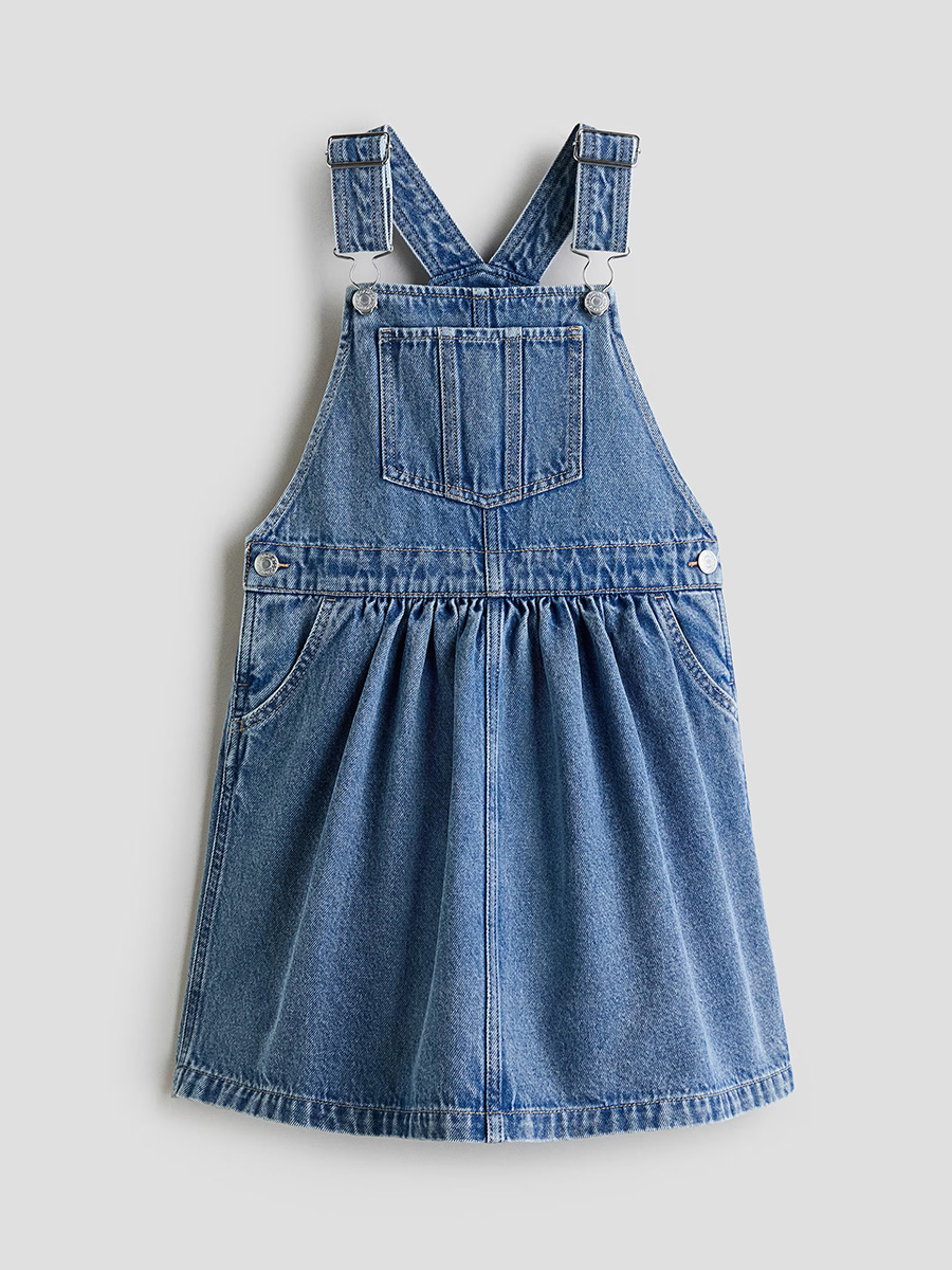 HMKD030  Denim Overall Dress  Cotton 90%, Rayon 10%  2-8