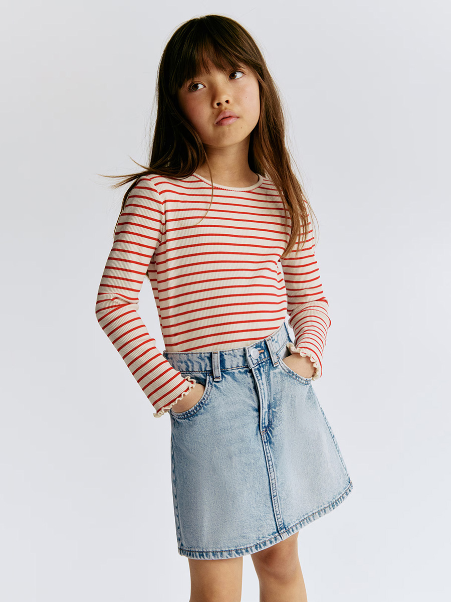 HMKD037  Denim Skirt  Cotton 100%  2-8