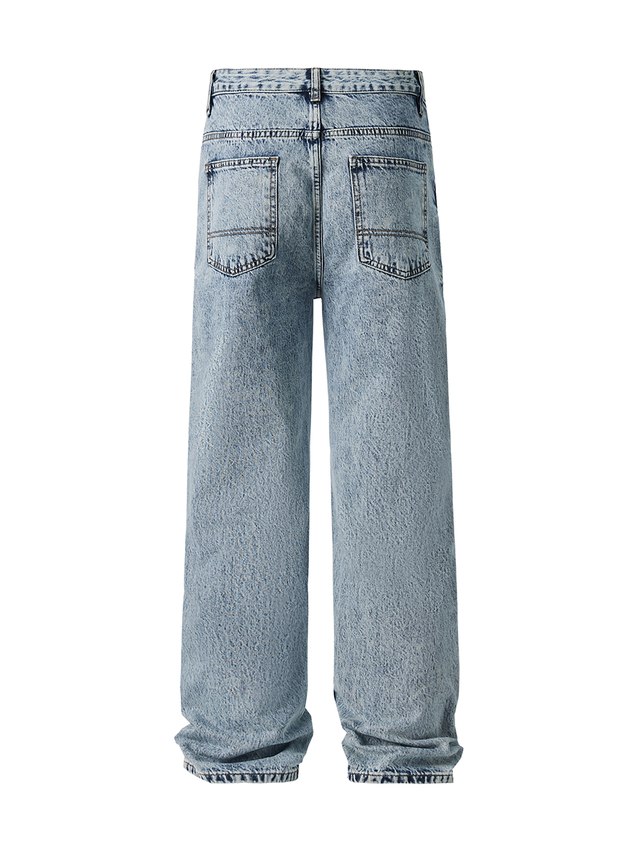Men's 12 OZ Vintage Salt Wash Relaxed Straight Jeans